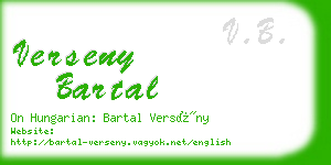 verseny bartal business card